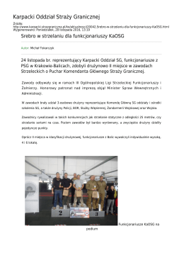Generuj PDF z tej stronie - Karpacki Oddział Straży Granicznej