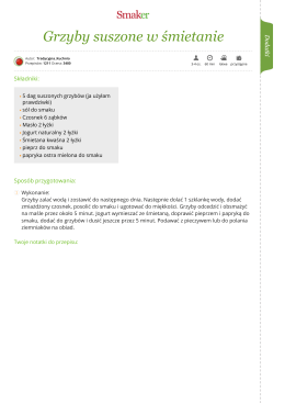 Grzyby suszone w śmietanie