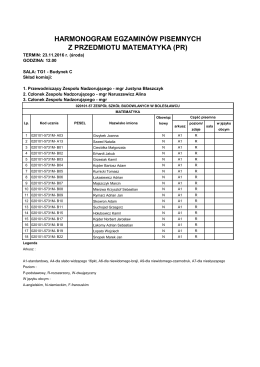 próbna matura z matematyki w zakresie rozszerzonym, czas trwania