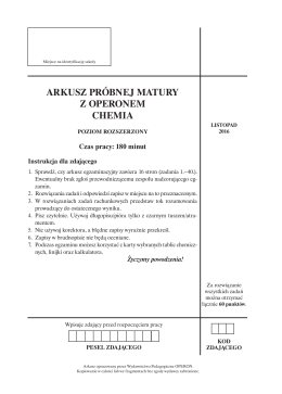 arkusz próbnej matury z operonem chemia