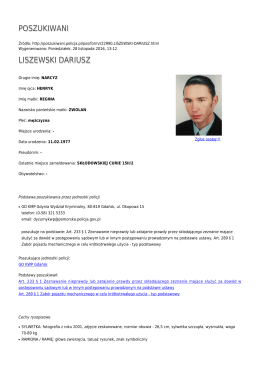 Generuj PDF - Poszukiwani