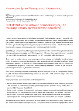 Szef MSWiA o tzw. ustawie dezubekizacyjnej
