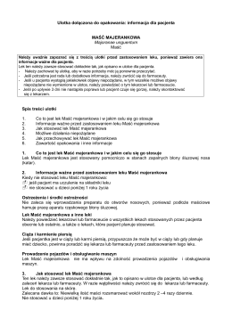 Ulotka dołączona do opakowania: informacja dla pacjenta MAŚĆ