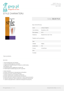 style charakteru - Witamy w GWP.PL