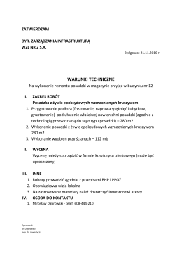 WARUNKI TECHNICZNE