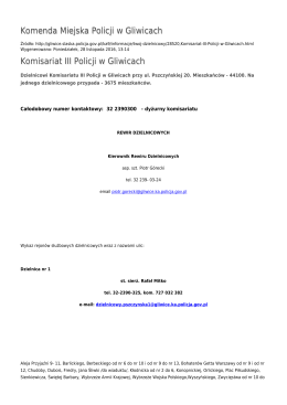 Generuj PDF - Komenda Miejska Policji w Gliwicach
