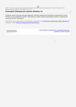 Przewodnik Zabezpieczeń systemu Windows 10