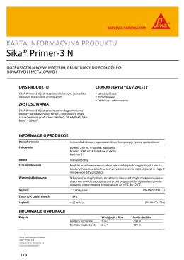 Sika® Primer-3 N - Sika Poland Sp. z oo