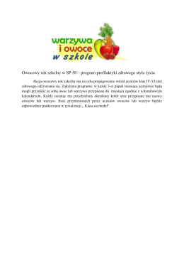 Owocowy rok szkolny w SP58