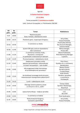 E-commerce w modzie Ł&oacute;dź, Centrum Europejskie, ul. Piotrkowska