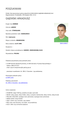 Generuj PDF - Poszukiwani