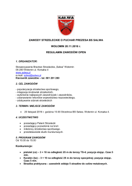 Zawody Strzeleckie 20.11.2016
