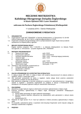 zawiadomienie o regatach 11.09.