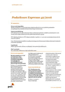 Podatkowe Espresso 42/2016