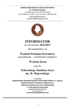 informator KCEM 2016/17 - Zespół Państwowych Szkół Muzycznych