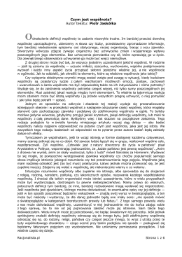 Czym jest wsp&oacute;lnota?