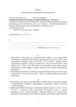Wzór Umowy