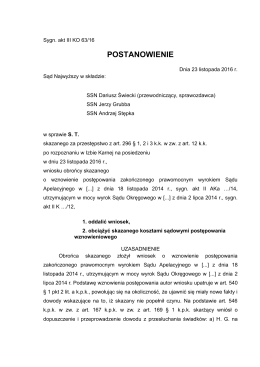 III KO 63-16 - Sąd Najwyższy