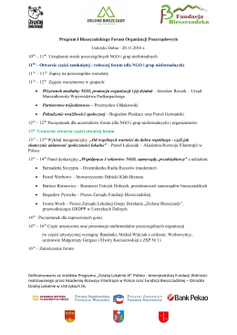 Program szczegółowy - Zielone Bieszczady