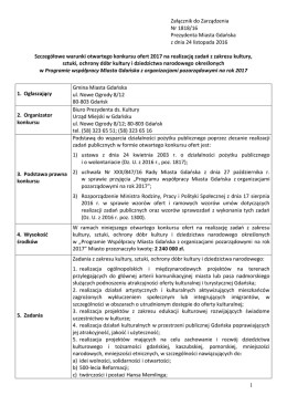 Szczeg&oacute;łowe warunki otwartego konkursu ofert 2017 z