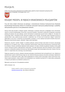 policja.pl kolejny pedofil w rękach krakowskich policjantów