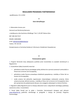 Regulamin - Eliteprizes.pl