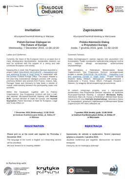 Invitation Zaproszenie