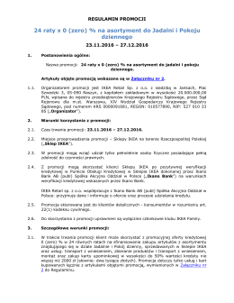 regulamin promocji