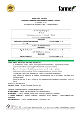Konferencja „Farmera” Narodowe wyzwania w rolnictwie