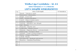 Lista książek 4-6 - Szkoła Podstawowa Nr 11 w Oświęcimiu