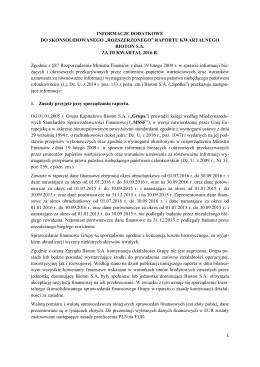 RAPORTU KWARTALNEGO BIOTON SA ZA III
