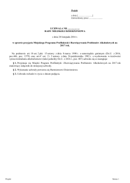 Uchwala z dnia 28 listopada 2016 r.