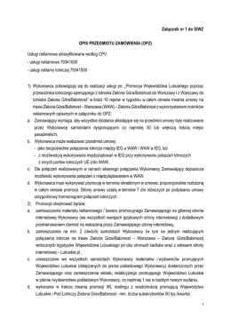 Opis przedmiotu zamówienia.