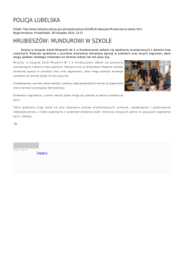 POLICJA LUBELSKA HRUBIESZÓW: MUNDUROWI W SZKOLE