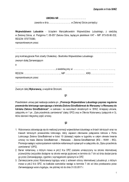 Załącznik nr 8 do SIWZ UMOWA NR
