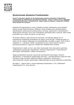 Wystartowała Akademia Przedszkolaka