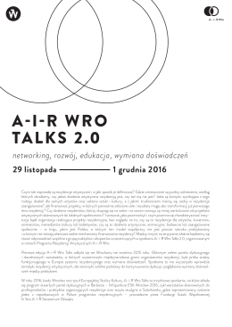 A I R WRO TALKS 2.0