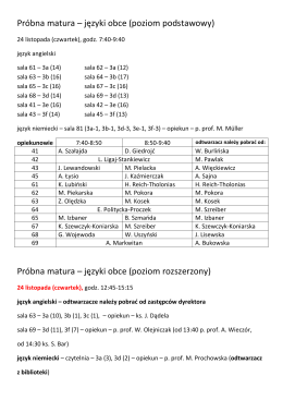 Próbna matura – języki obce (poziom podstawowy) Próbna matura