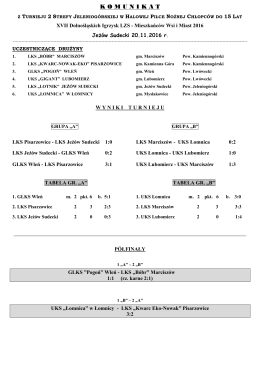 Komunikat Końcowy - Dolnośląskie Zrzeszenie LZS