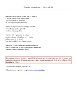 Obiecano nam gwiazdy &mdash; clockworklukis
