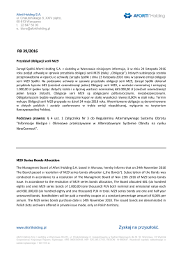 Zyskaj na przyszłość. RB 39/2016