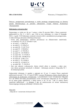 DBA-2/240-54/2016 Warszawa, 23 listopada 2016 r. Dotyczy