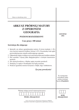 arkusz pr&oacute;bnej matury z operonem geografia