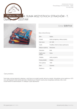 CZAS PATRIOT&Oacute;W, SUMA WSZYSTKICH STRACH&Oacute;W