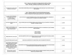 Part I. Diseases and problems distinguished by WHO