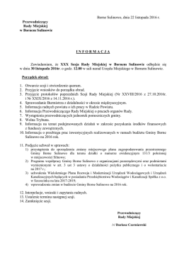 Informacja - Borne Sulinowo