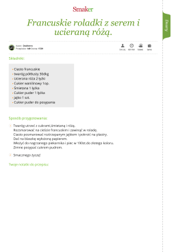 Francuskie roladki z serem i ucieraną r&oacute;żą.