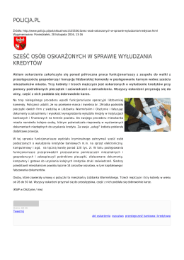 policja.pl sześć osób oskarżonych w sprawie wyłudzania kredytów
