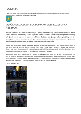 policja.pl wspólne działania dla poprawy bezpieczeństwa pieszych