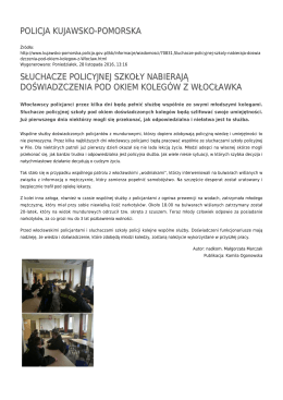 policja kujawsko-pomorska słuchacze policyjnej szkoły nabierają